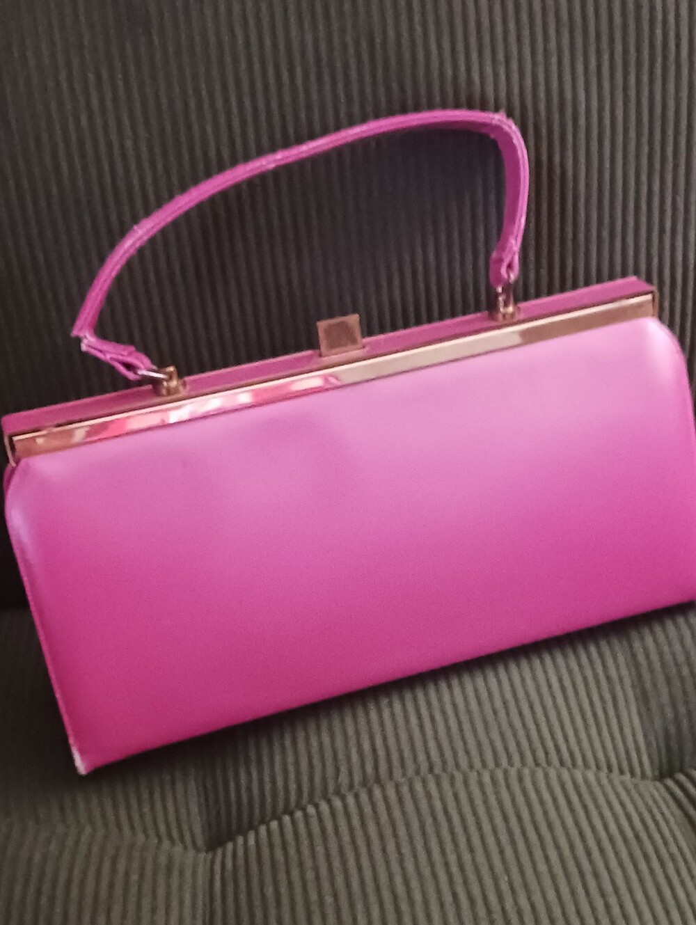 Andrew Geller Vintage Barbie Pink Leather Purse 60s Tlc Handle